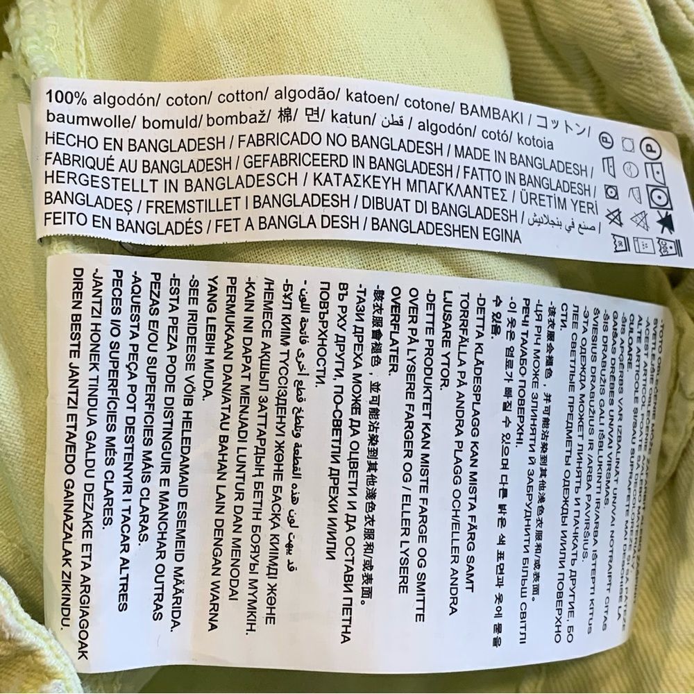 Zara Women's Yellow Denim Shorts High Rise Size 0 - Picture 10 of 12